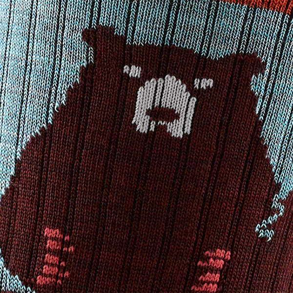Darn Tough - Hiker: Womens Micro Crew - Burgundy Bear Town - M