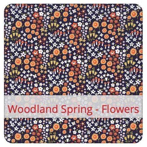 Katoenen Stof - Woodland Spring - Flowers