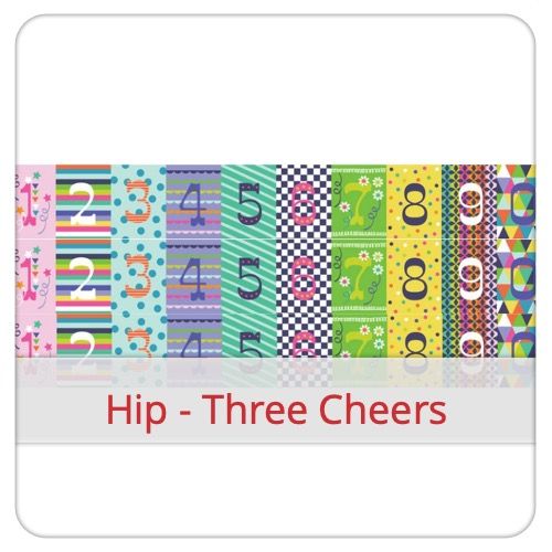 Cotton Fabric - Hip - Three Cheers Cotton Fabric - Hip - Three Cheers