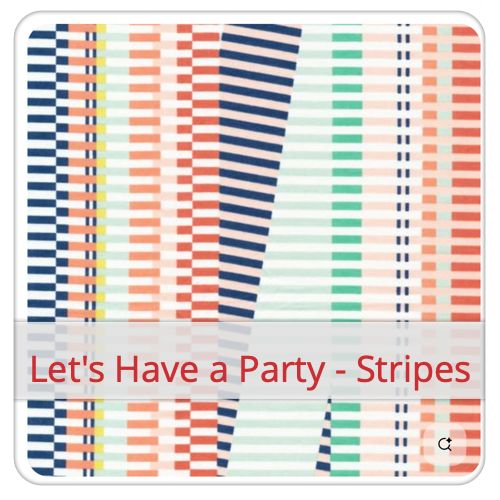 Katoenen Stof - Let's Have a Party - Stripes