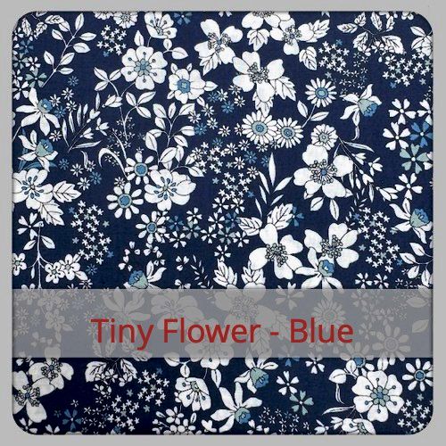 Katoenen Stof - Tiny Flower - Navy