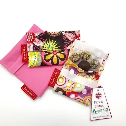 Herbruikbare lunchtassen en wraps van Flax & Stitch - 9 verschillende formaten, gemaakt van PUL in …