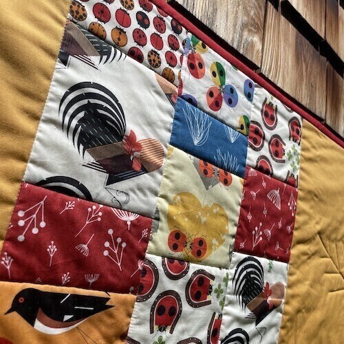 Quilt Patchwork Plume Dorée