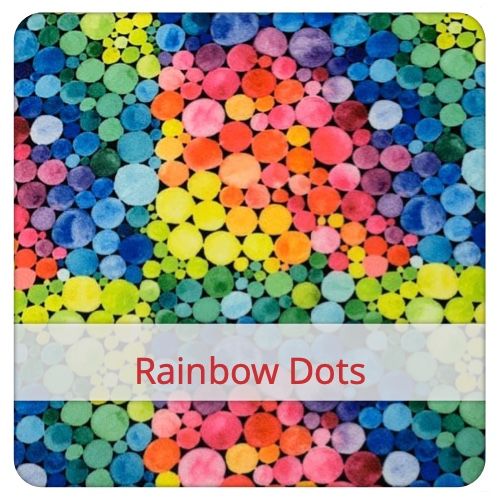 Eco-PUL Stof - Rainbow Dots Eco-PUL Stof - Rainbow Dots