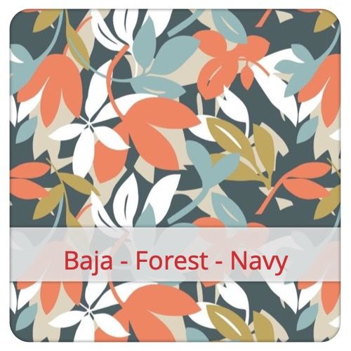 Katoenen Stof - Baja - Forest - Navy