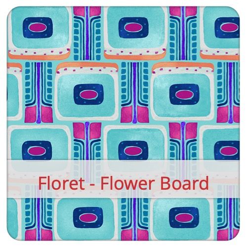 Katoenen Stof - Floret - Flower Board
