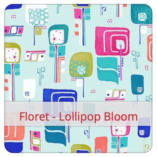 Katoenen Stof - Floret - Lollipop Bloom