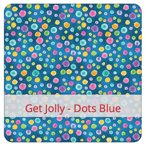 Katoenen Stof - Get Jolly - Dots Blue