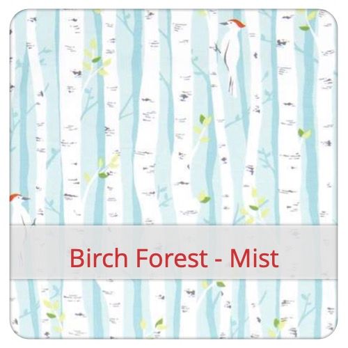 Katoenen Stof - Birch Forest - Mist