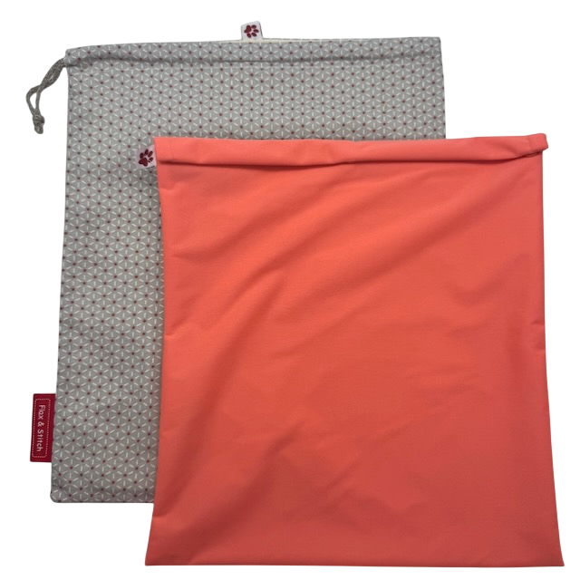 Bread Bag & XL Freezer Bag Kit (Coral)