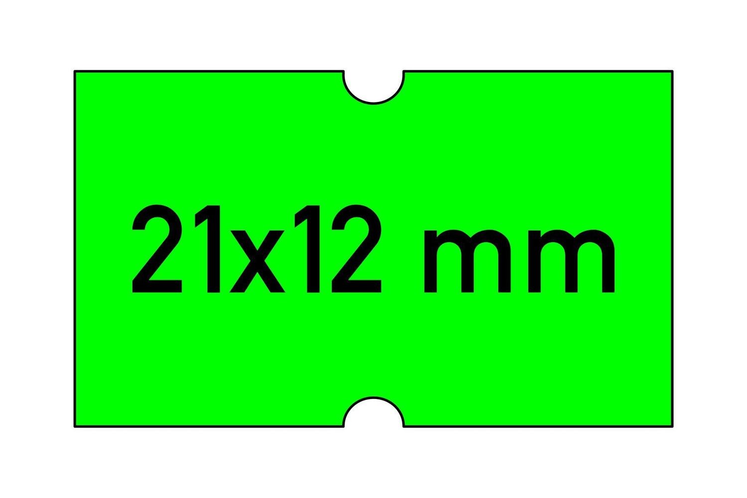 Etiketten 21x12 mm grün
