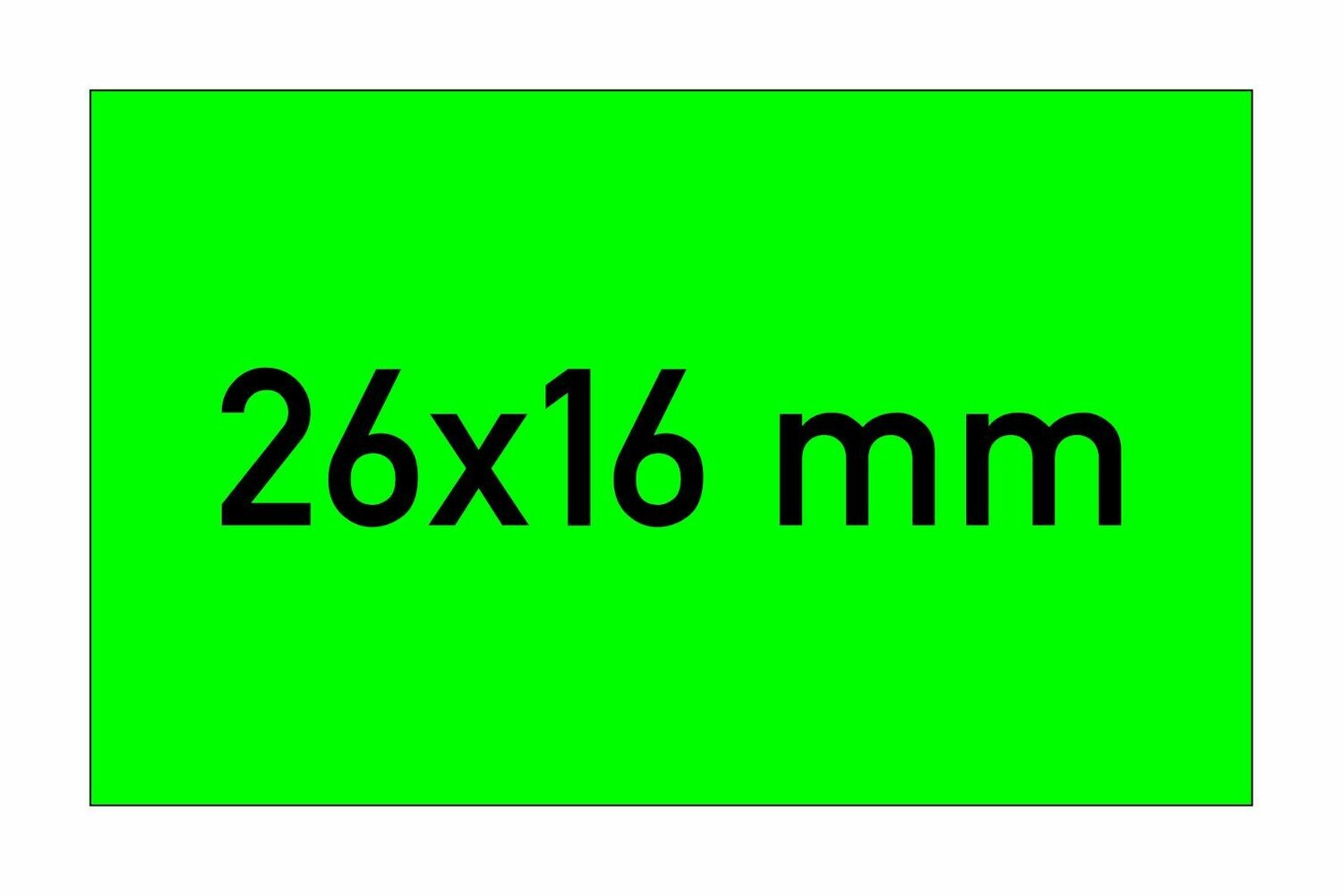 Etiketten 26x16 mm rechteckig grün