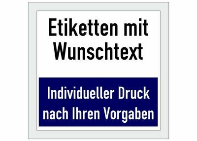 Etiketten 29x28 mm mit Aufdruck
