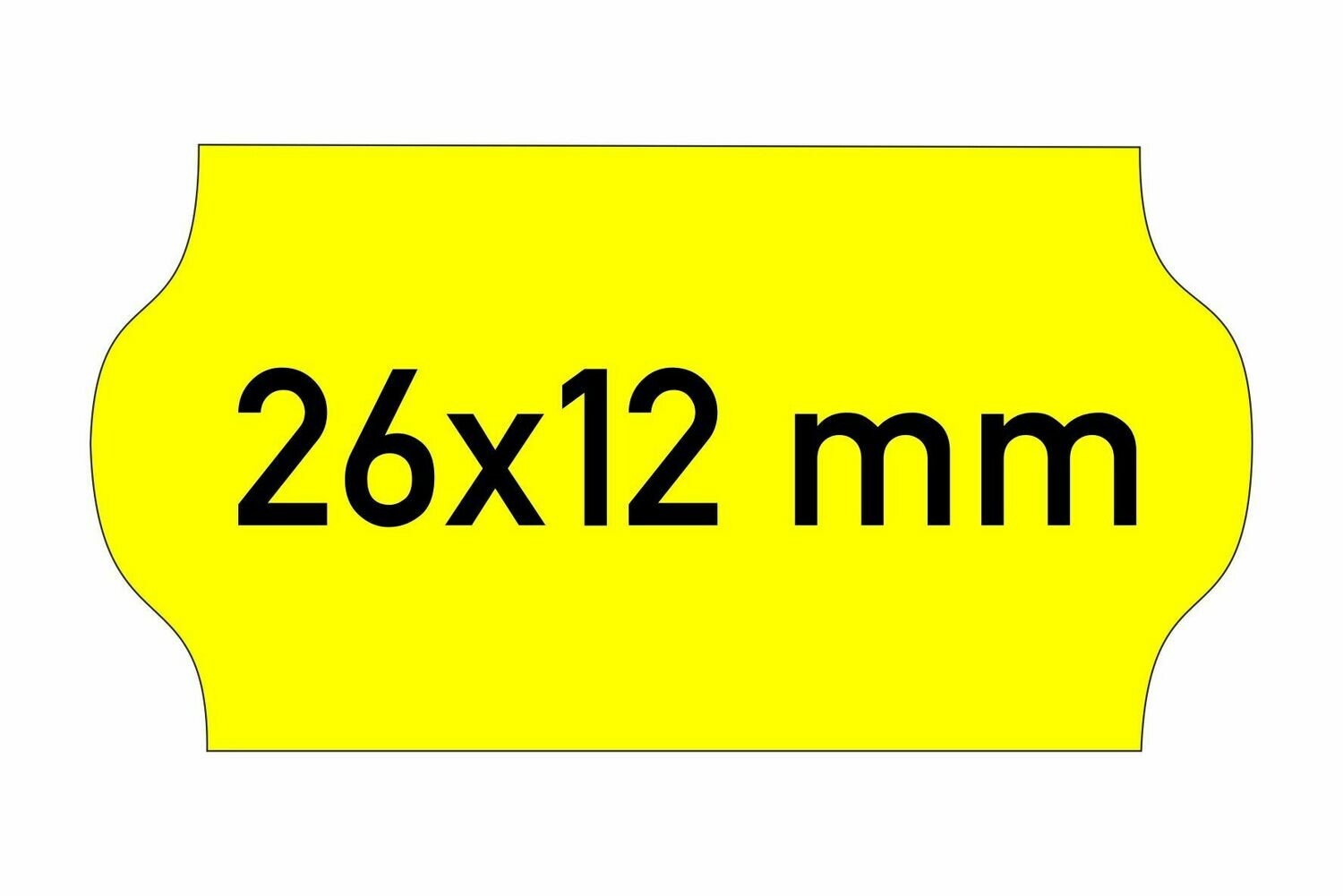 Etiketten 26x12 mm gelb