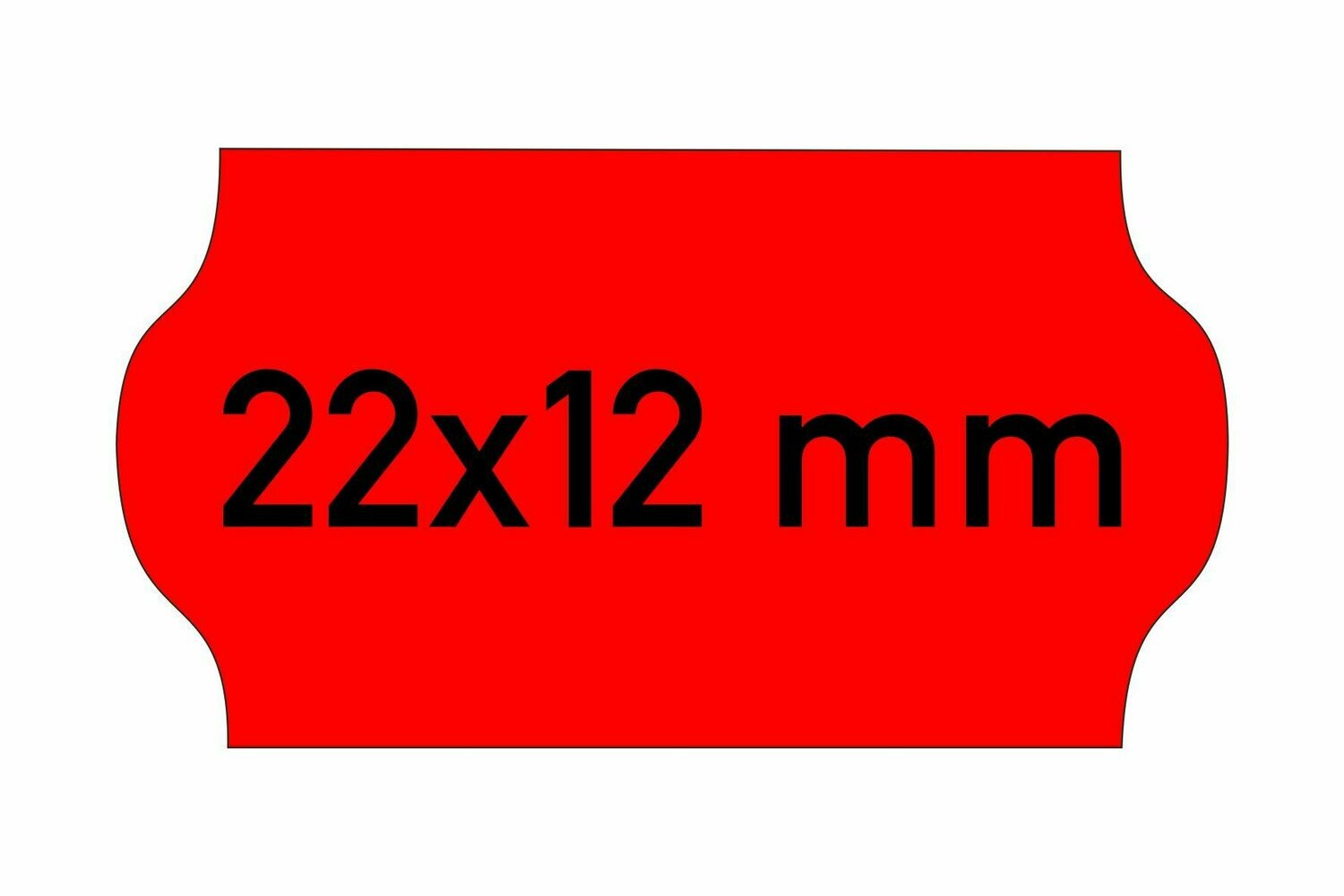 Etiketten 22x12 mm rot