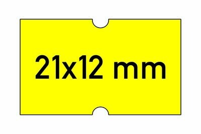 Etiketten 21x12 mm gelb