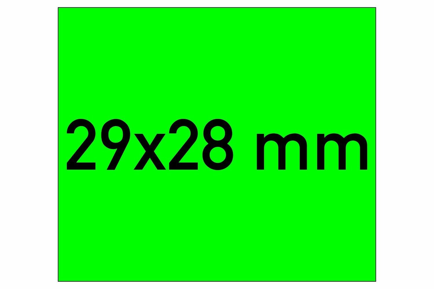 Etiketten 29x28 mm grün