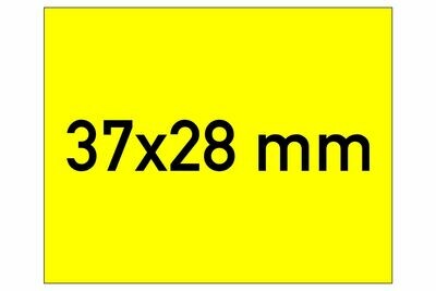 Etiketten 37x28 mm gelb