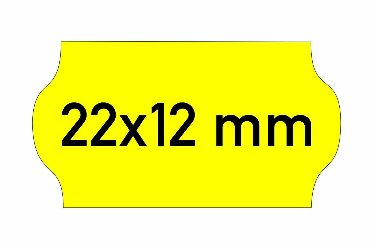 Etiketten 22x12 mm gelb