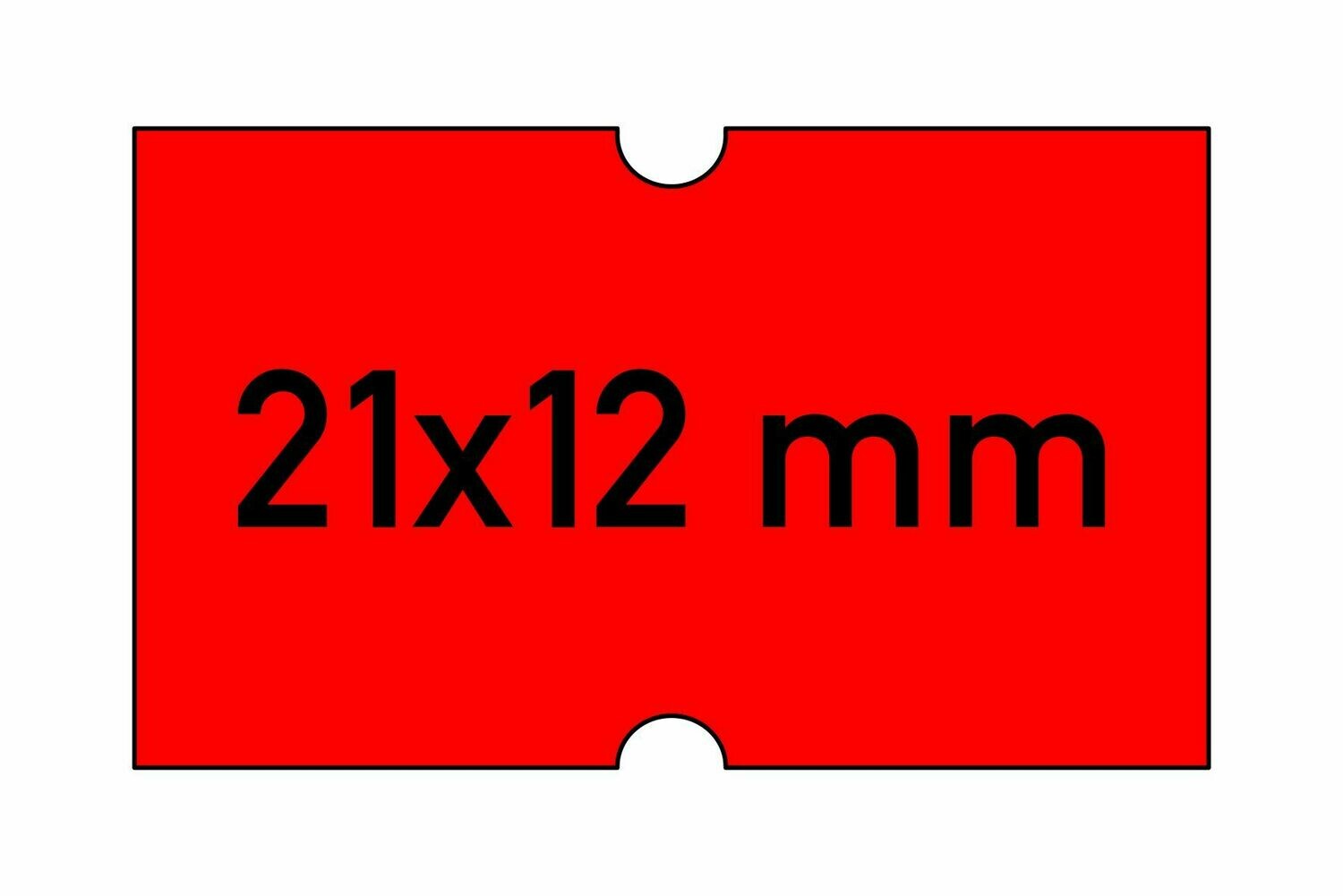 Etiketten 21x12 mm rot