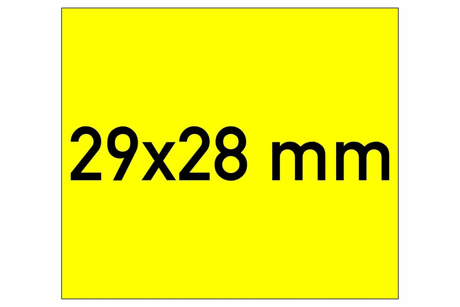 Etiketten 29x28 mm gelb