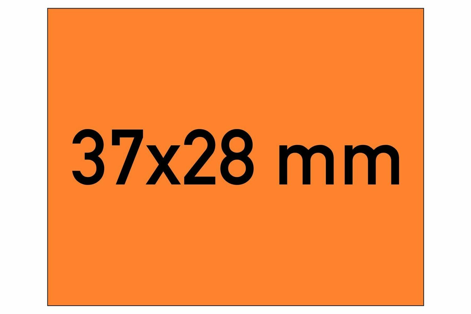 Etiketten 37x28 mm orange