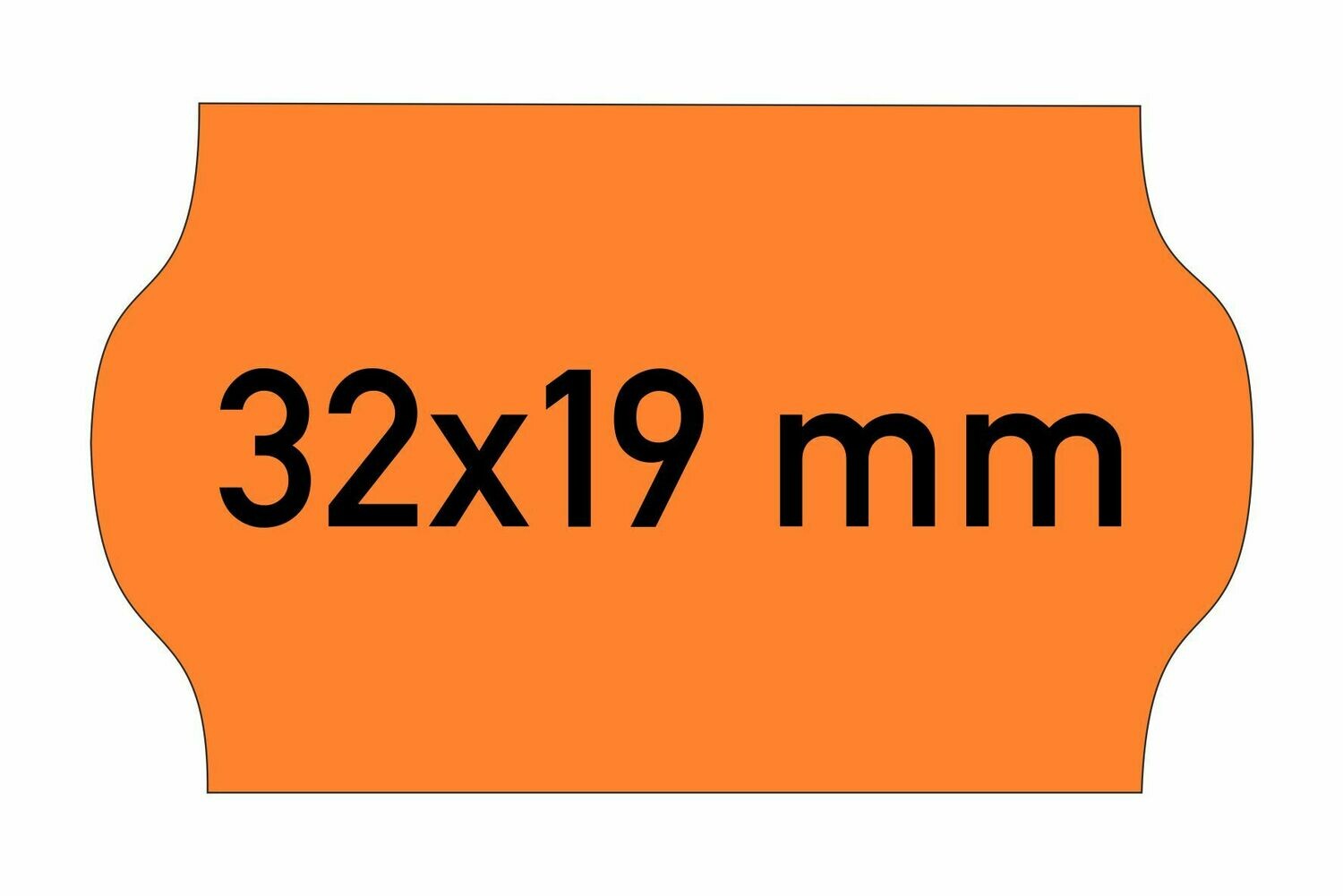 Etiketten 32x19 mm orange