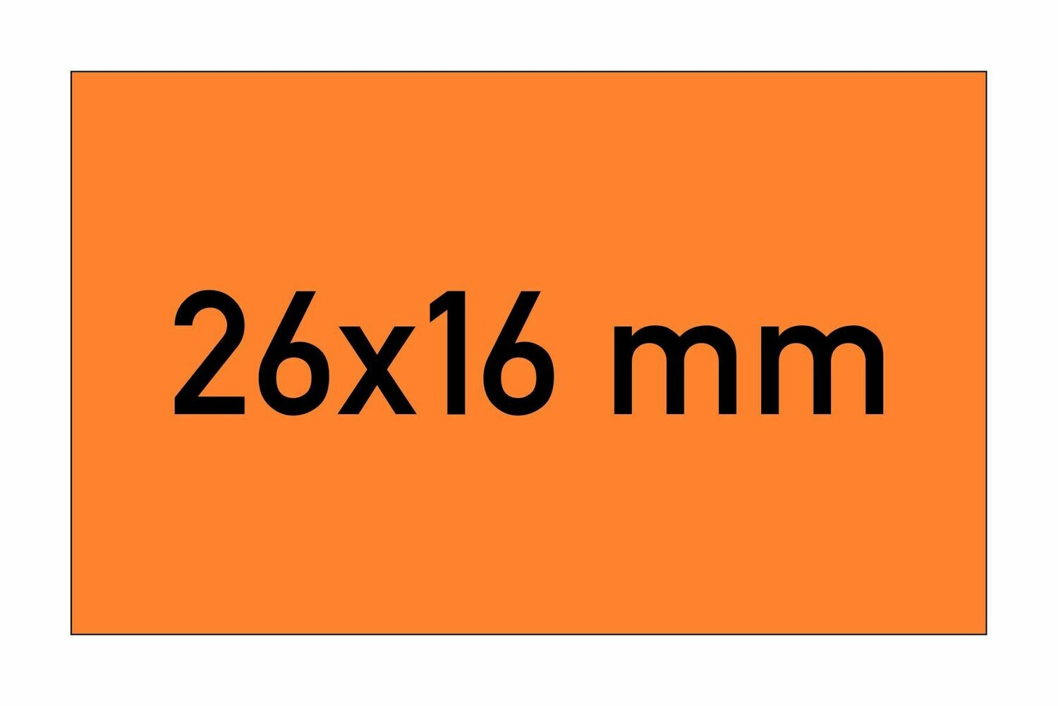 Etiketten 26x16 mm rechteckig orange