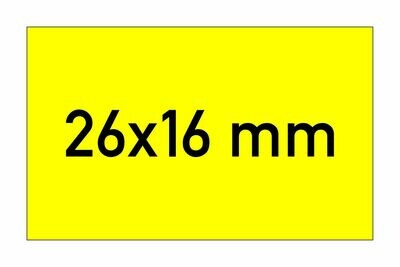 Etiketten 26x16 mm rechteckig gelb
