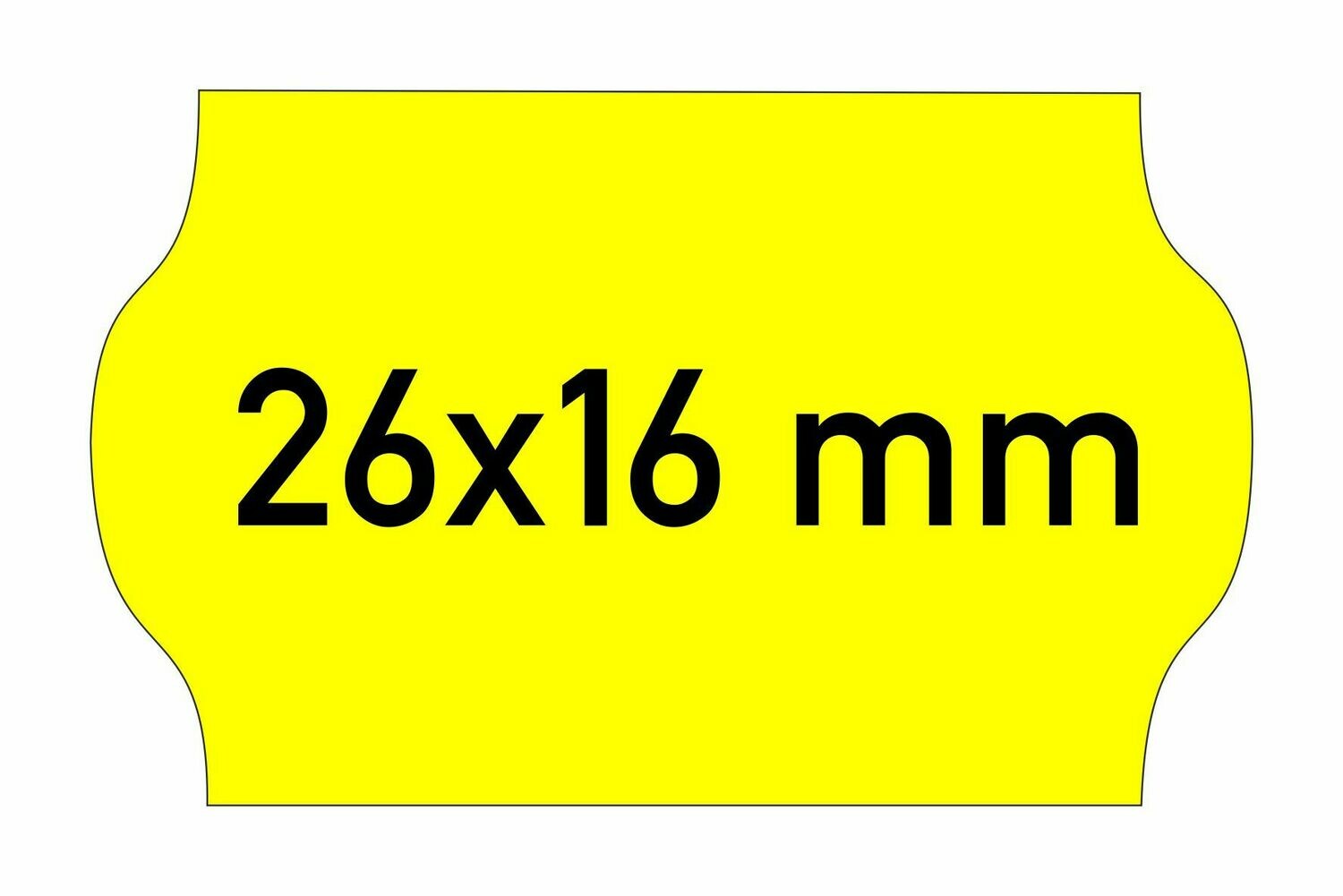 Etiketten 26x16 mm gelb