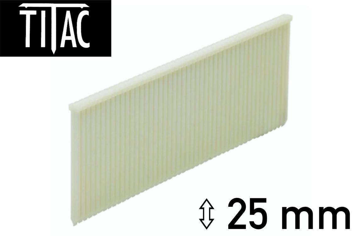 Titac Kunststoff Brads 25 mm - 1.000 Brads