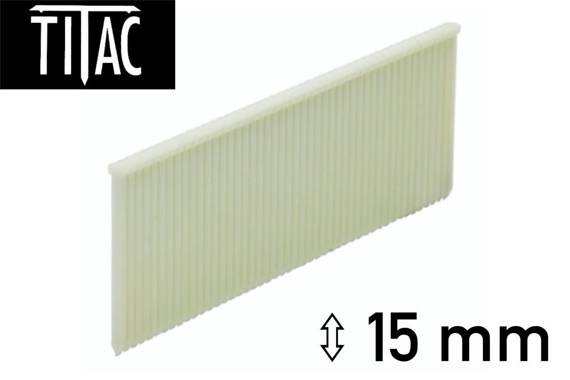 Titac Kunststoff Brads 15 mm - 1.000 Brads