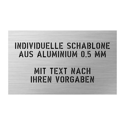 Individuelle Textschablone - Schablone mit Wunschtext