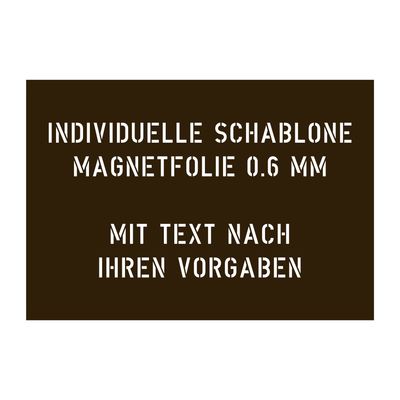 Magnetschablone - Individuelle Schablone mit Wunschtext