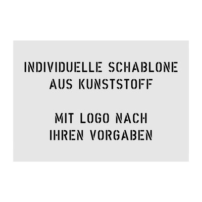 Kunststoffschablone - Individuelle Schablone mit Logo