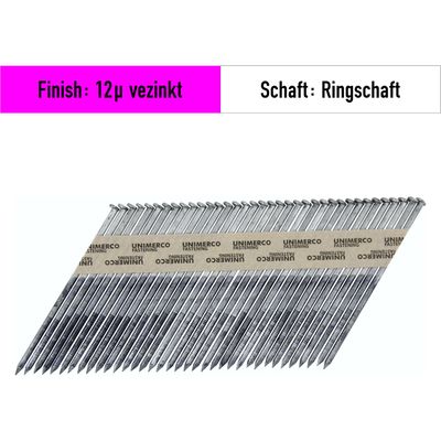 Streifennägel mit D-Kopf - 12µ verzinkt