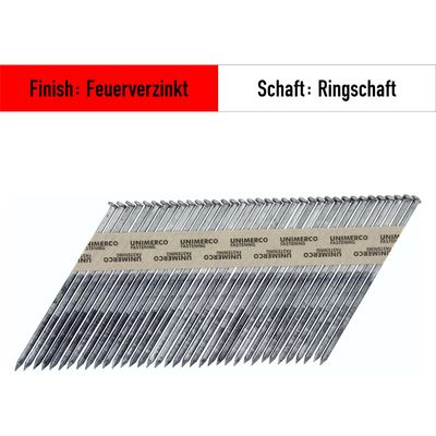 Streifennägel mit D-Kopf - Feuerverzinkt mit Ringschaft