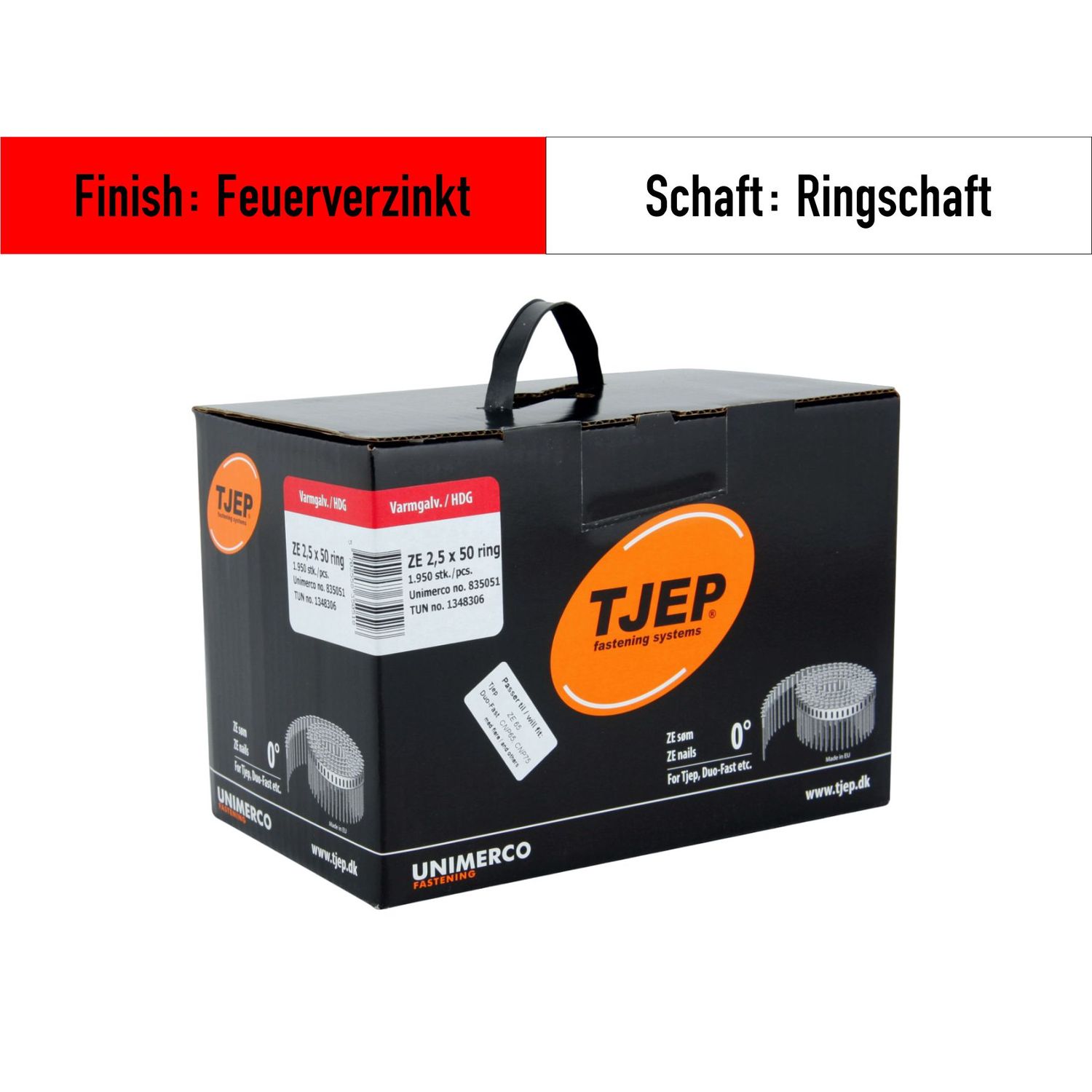 Coilnagel Tjep ZE 25/50 - 835051 - feuerverzinkt - 1.950 Nägel