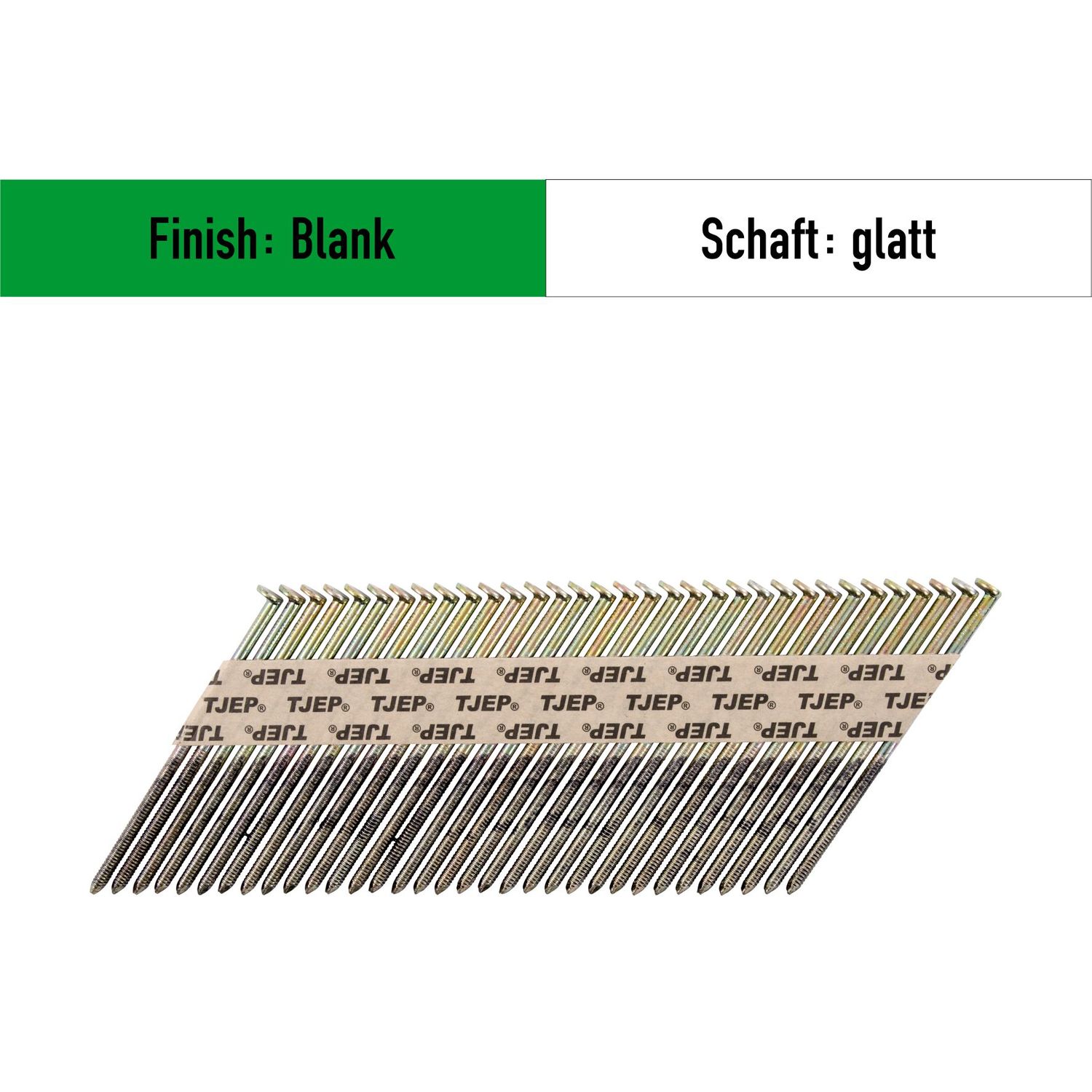 Streifennägel 34° - D-Kopf - blank - glatter Schaft