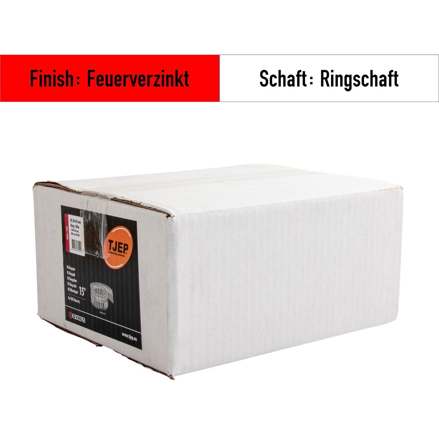 Ankernägel Tjep BC-40 50 mm Länge - Feuerverzinkt - 1.200 Nägel