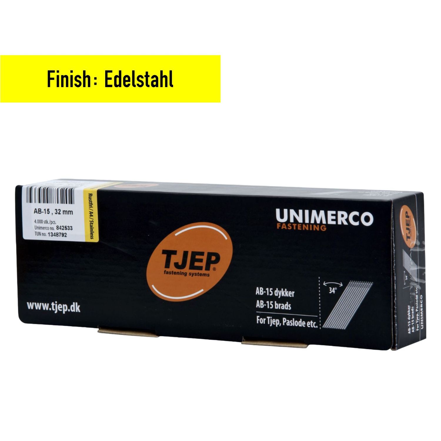 Tjep Stauchkopfnagel AB-15/32 Edelstahl - 842533 - 4.000 Nägel