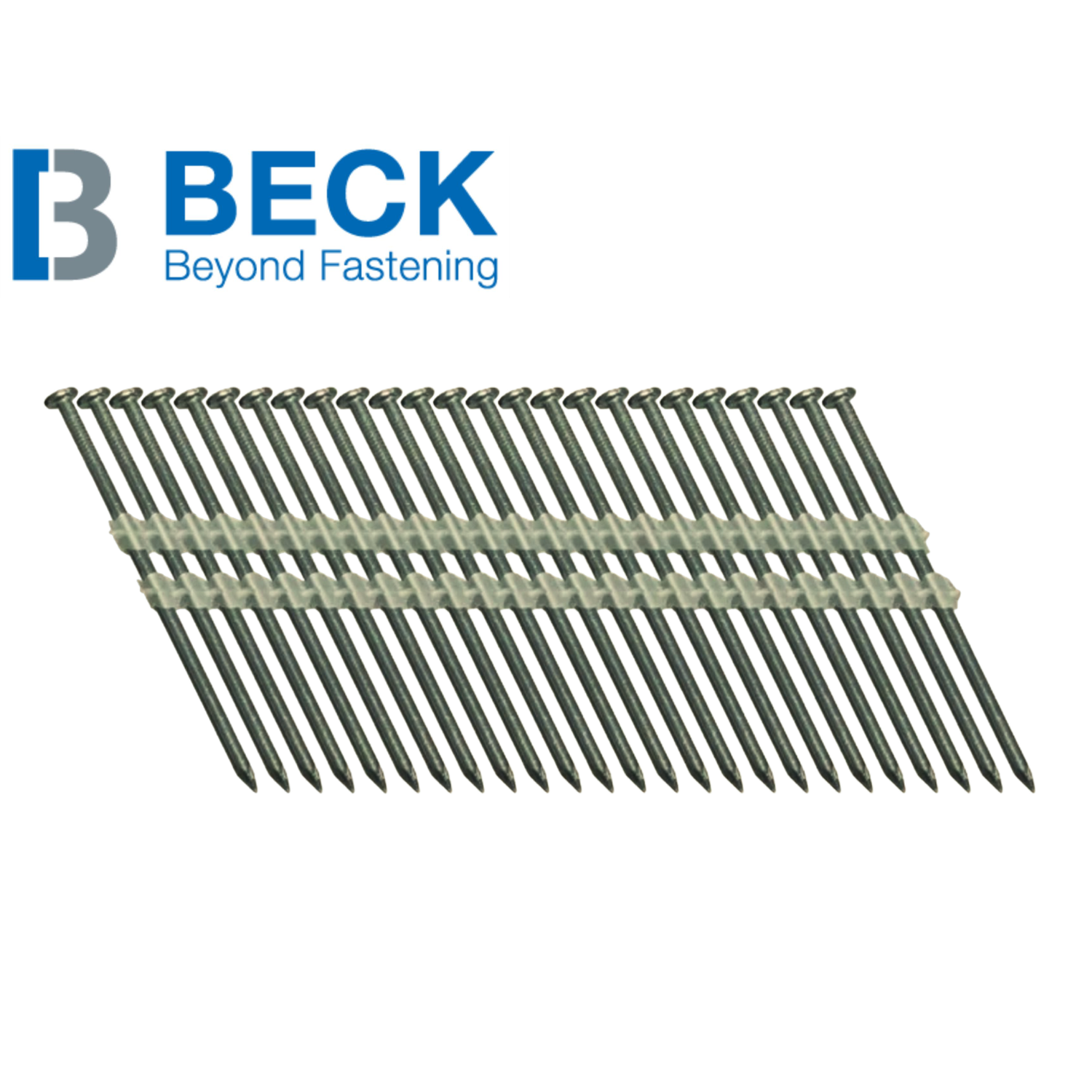 Beck Streifennagel Plastikgebunden - Rundkopf - 2.9 x 50 mm verzinkt - 4.000 Nägel