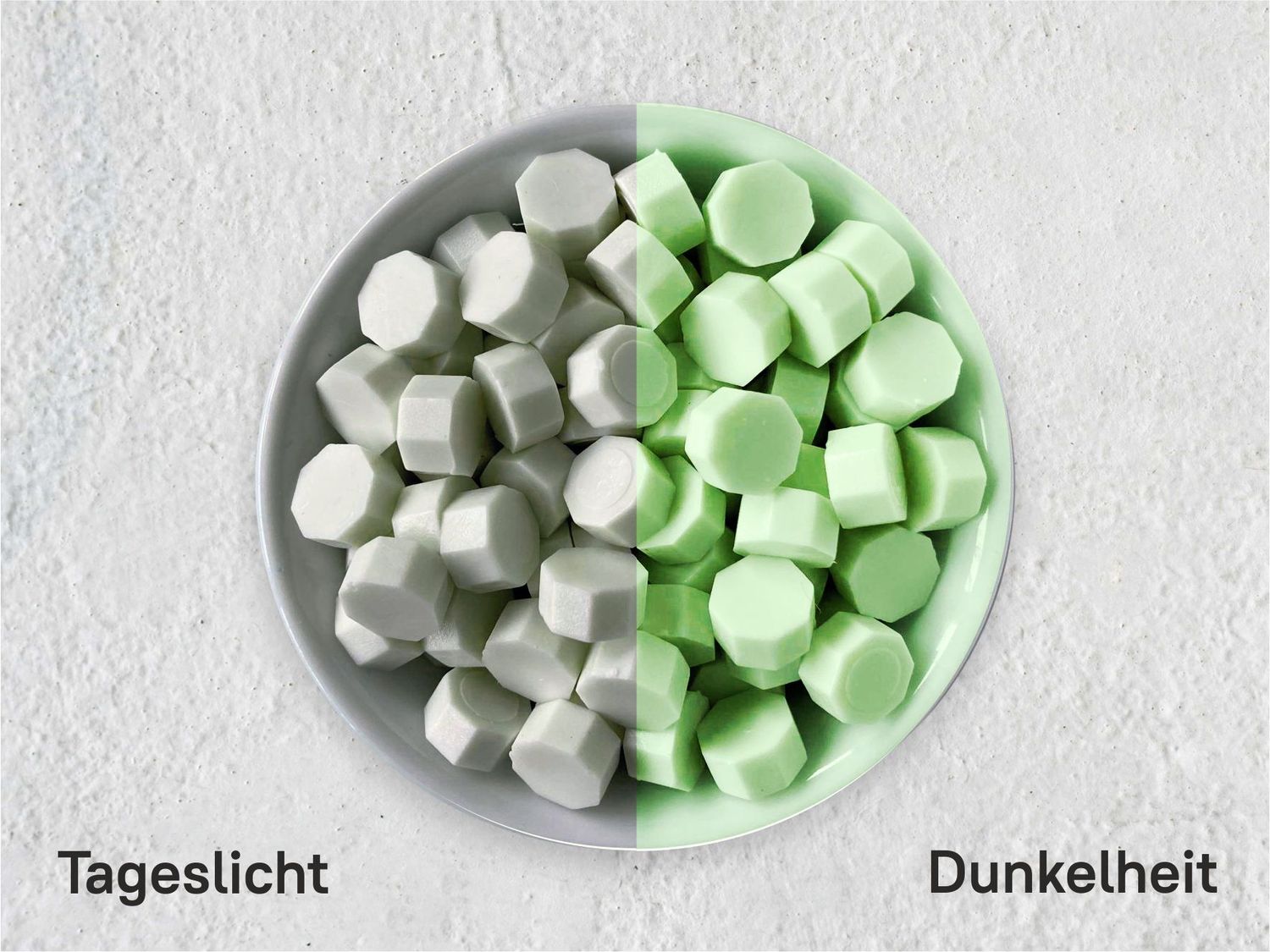 Siegelwachs in Perlen - Fluoreszierend Grün (glow in the dark) - Granulat