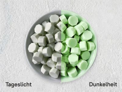 Siegelwachs in Perlen - Fluoreszierend Grün (glow in the dark) - Granulat