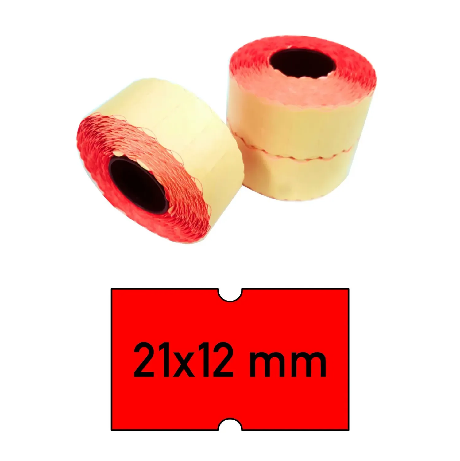 Etiketten 21x12 mm rot