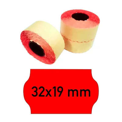 Etiketten 32x19 mm rot