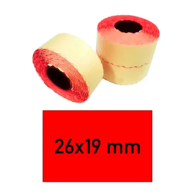Etiketten 26x19 mm rot