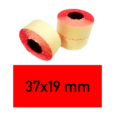 Etiketten 37x19 mm rot