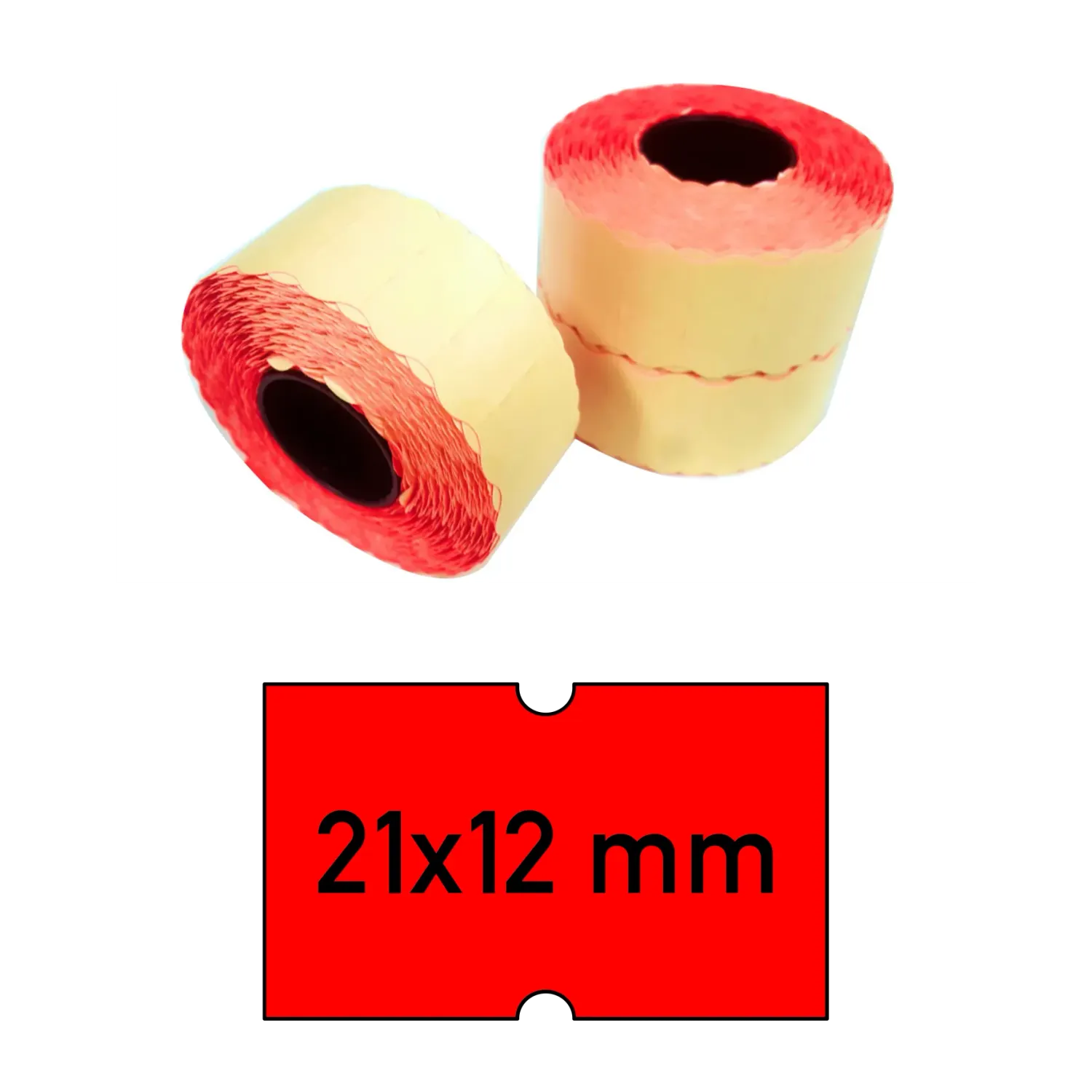 Etiketten 21x12 mm rot