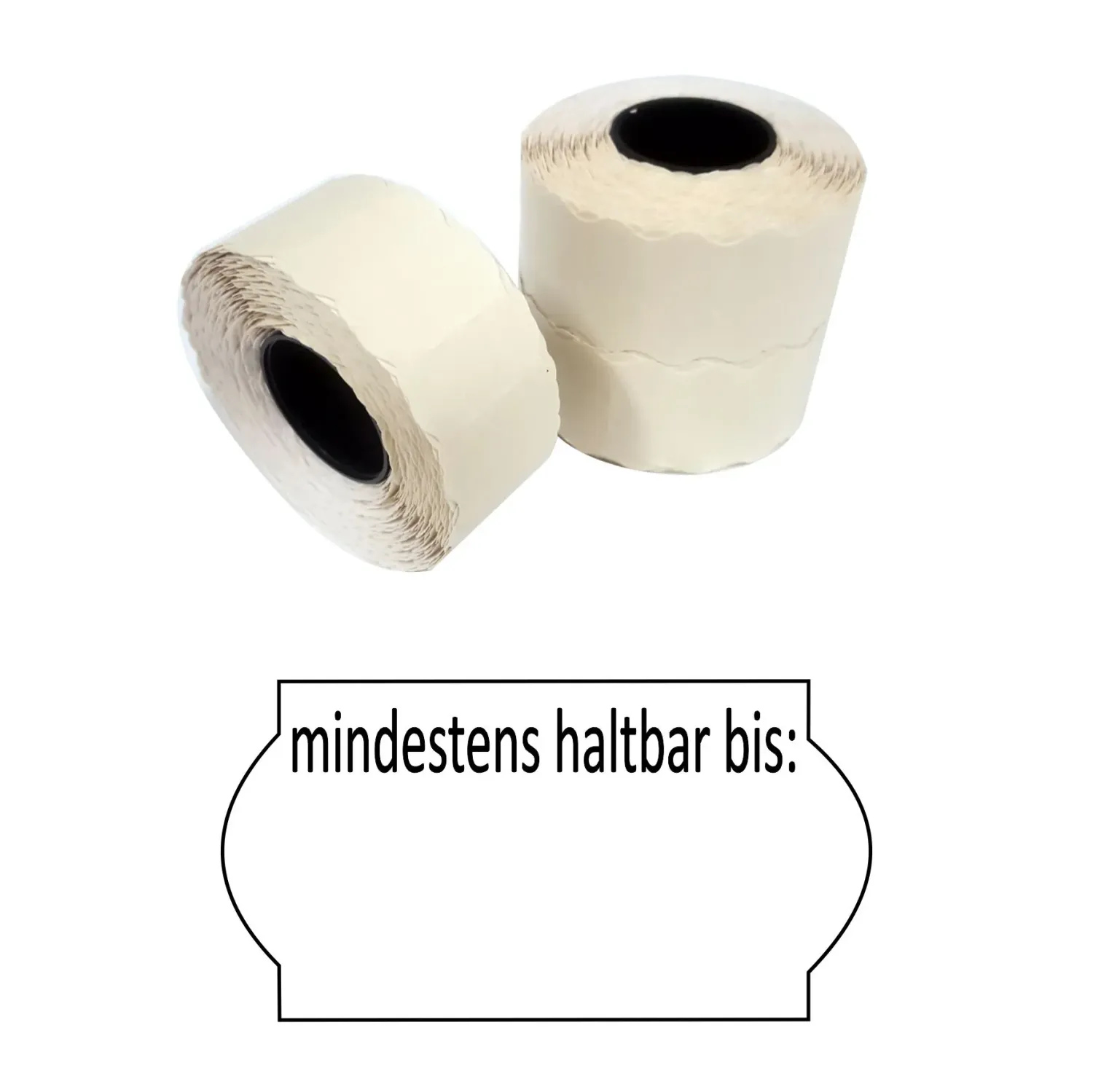 Etiketten 26x12 mm mindestens haltbar bis, Haftstärke: G2 - Permanent - mindestens haltbar bis: - Druck schwarz
